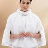 Women's Casual Midweight White Faux Fur Capes