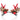 Rote Rentier-Haarspangen mit Tannenzapfen-Akzenten. Haarnadeln HP020