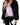 Black Fashion Winter Warm Full-sleeve Faux Fur Shawl