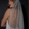 1 Tier Tulle Glitter Short Bride White Wedding Veil