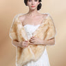 Champagne Faux Fur Warm Winter Wedding Shawl