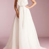 Strapless A-Line Wedding Dress with Oversized Floral Accent
