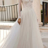 Long Sleeve V-Neck Tulle Winter Wedding Dress