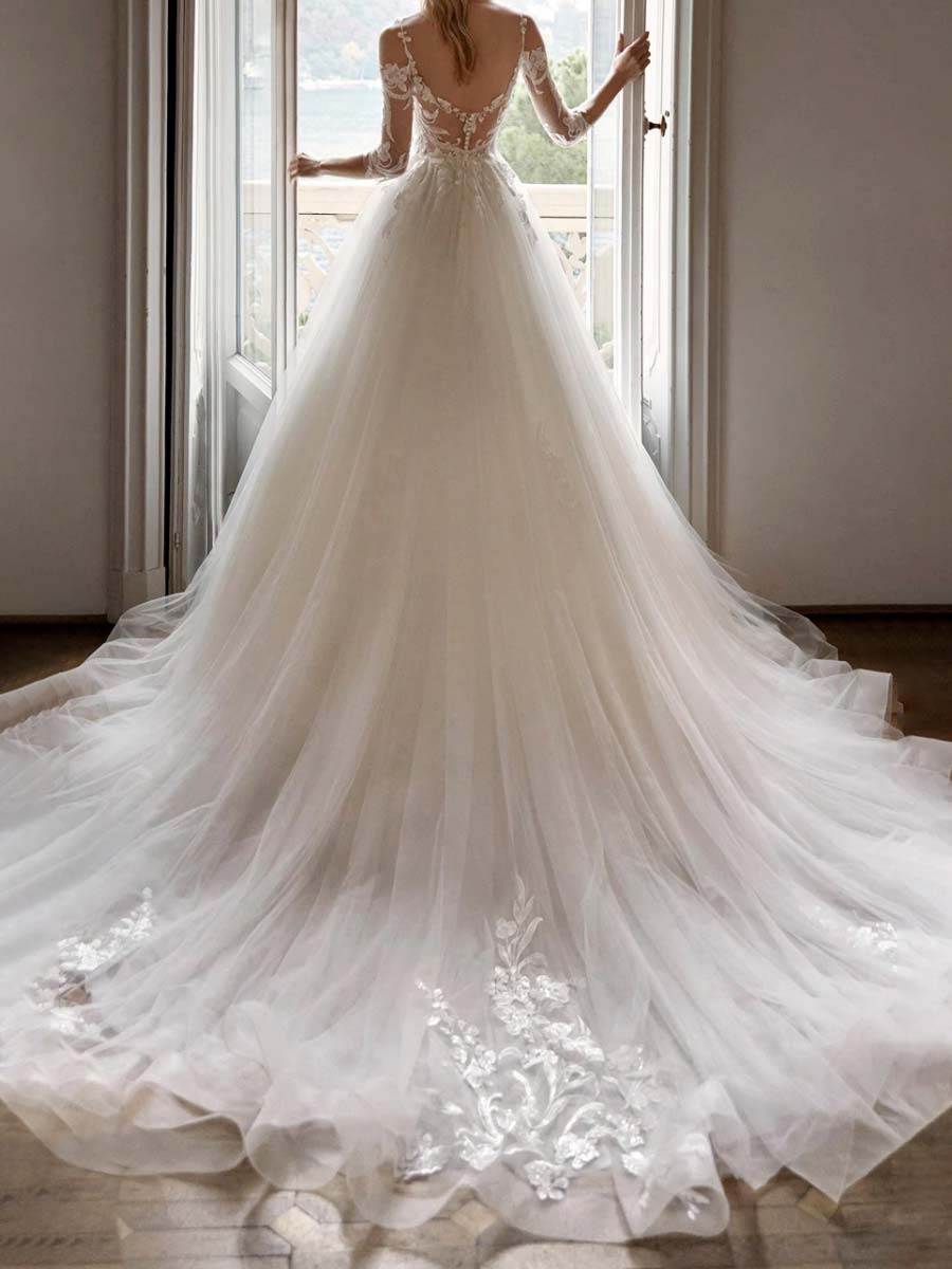 Cathedral Tulle Wedding Dress