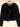 Schwarzer Pelzmantel, modische Winter-warme Vollärmel-Jacke aus Kunstkaninchenfell 