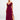 Wine Burgundy Bridesmaid Dresses Chiffon V Neck High Split