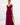 Wine Burgundy Bridesmaid Dresses Chiffon V Neck High Split
