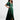 Emerald Green Satin Maxi Bridesmaid Dress