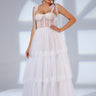 Tulle Tie Shoulder Wedding Dress Layered A-line