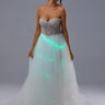 Strapless Sweetheart Wedding Dress A Line Tulle Light Up