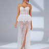 Bold Boho Lace Wedding Dresses With High Slit