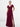 2025 Wine V-Neck Burgundy Chiffon Bridesmaid Dresses