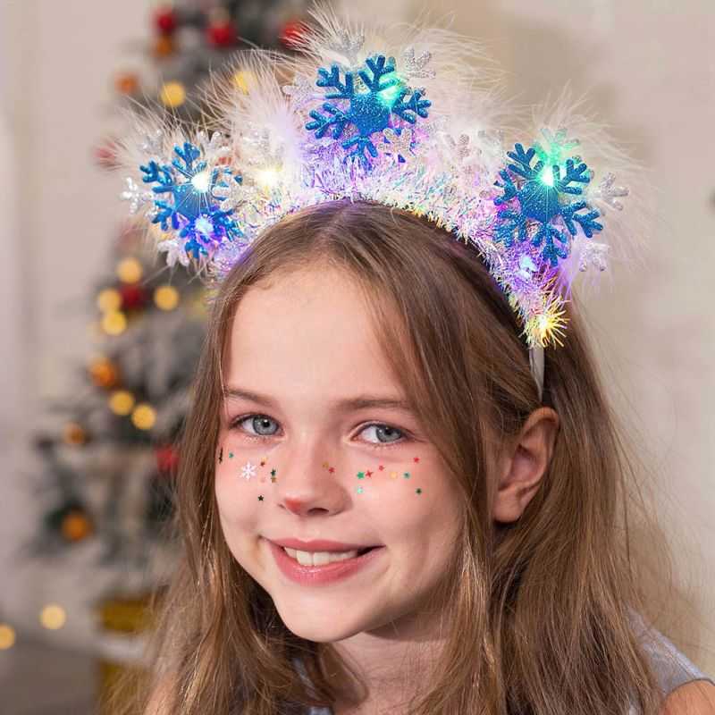 Weihnachts-LED-Feder-leuchtende Stirnbänder 