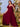 Plus Size Red Bridesmaid Dresses V Neck Chiffon