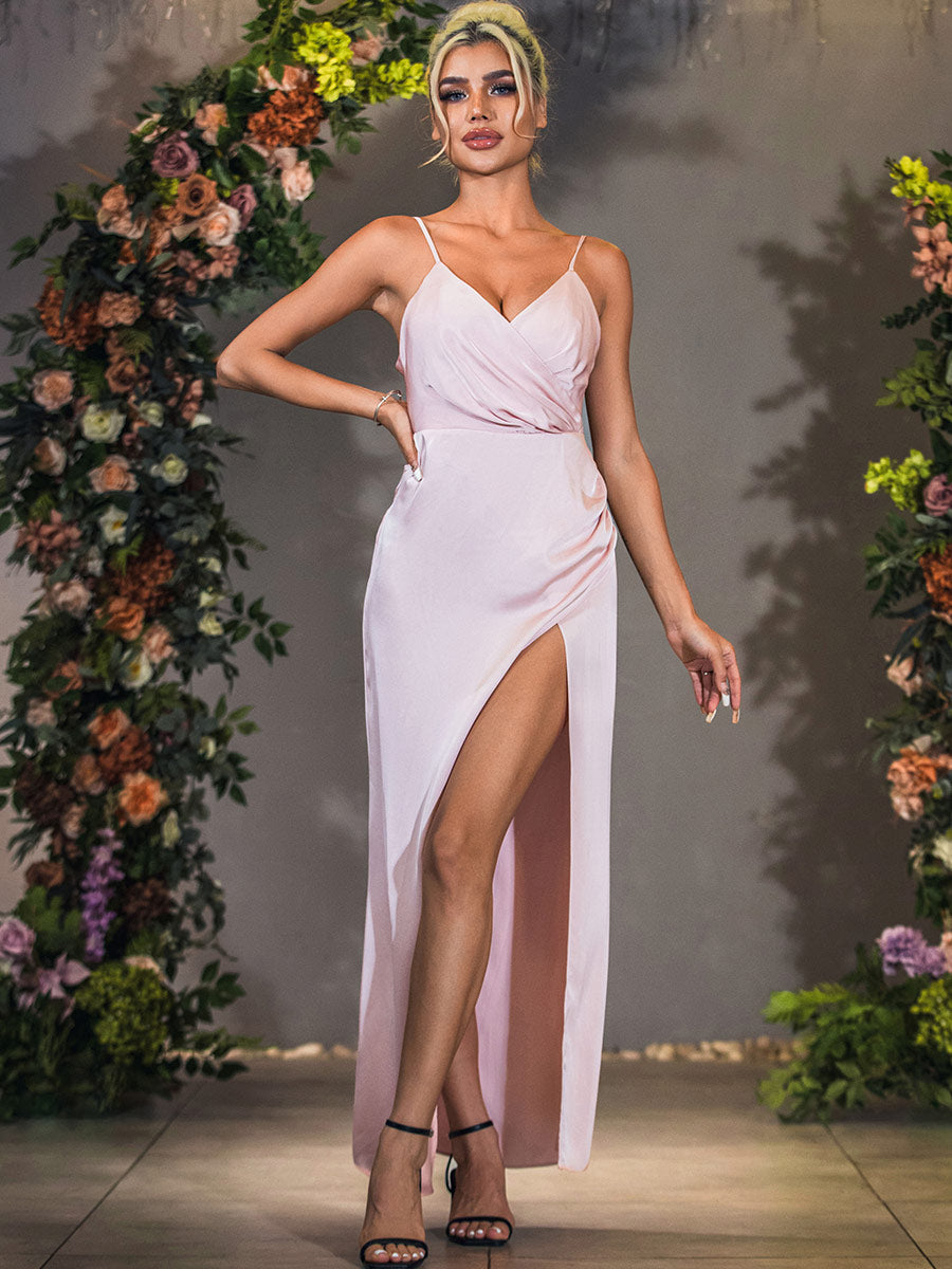 Bridesmaid Dresses Blush Pink High Low Dress Simple High Low A-Line V-Neck Ruffles Chiffon Bridesmaid Dresses Blush Pink High Low Dress Simple High Low A-Line V-Neck Ruffles Chiffon