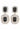 Vintage Rhinestone Black Geometric Earrings Wedding Sparkling Earrings