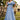 Plus Size A-Line Blue Flutter Sleeve V-Neck Wedding Dresses