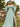 Salbeigrüne Brautjungfernkleider in Übergröße mit Puffärmeln | BGHL029