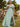 Plus Size Green Bridesmaid Dresses Chiffon Puffed Sleeves