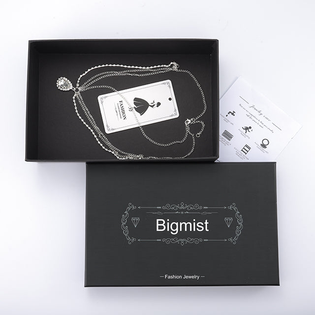 Bigmist Crystal Pendant Head Chain Silver Rhinestone Gyspy Headpiece Layered Hair Accessories for Women