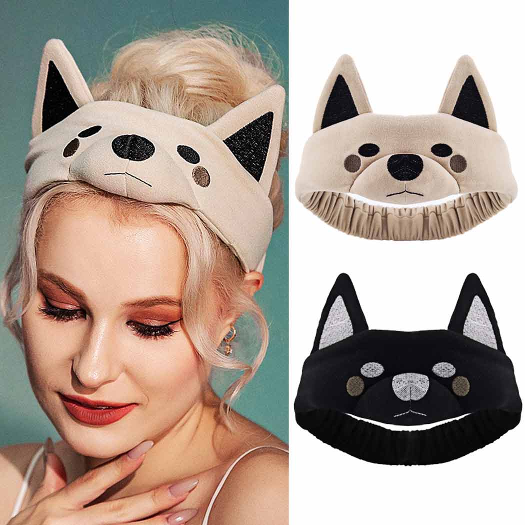Makeup Spa Headband Dog Animal Ears Cute Shower Hair Accessories