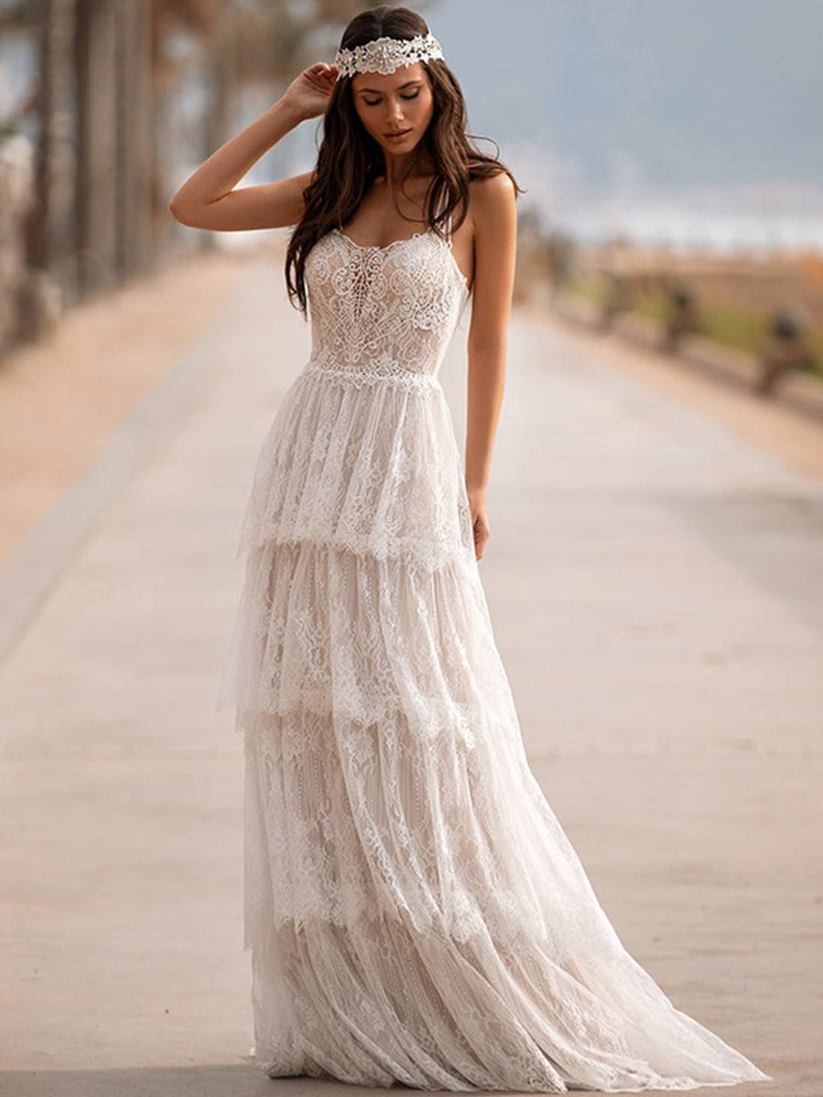 Ruffle Wedding Dress | Tiered & Flounce Bridal Gowns BRIDALVENUS Ruffle Wedding Dress | Tiered & Flounce Bridal Gowns BRIDALVENUS