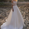 off the shoulder boho wedding dress