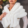 Winter White Fur Shawl Wedding Bridalvenus SGWH003