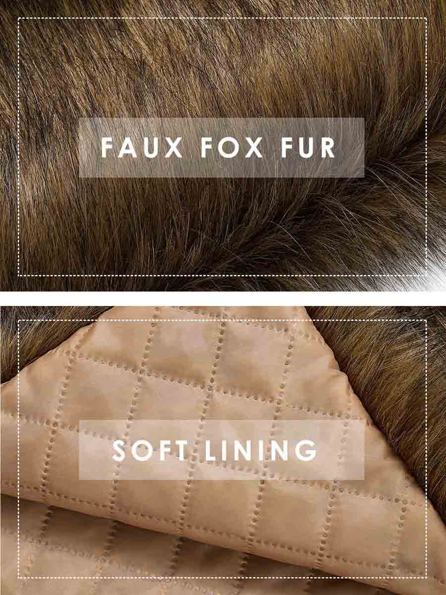 Brown Faux Fur Vest Short Sleeveless Coat Jacket Winter Warm Waistcoat